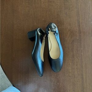 Ever lane Day Heel Black Block Heel Women's Pumps size 7.